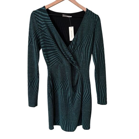 Francesca's Aubrey Glitter Dress Knit Mini Size Small - Picture 2 of 10